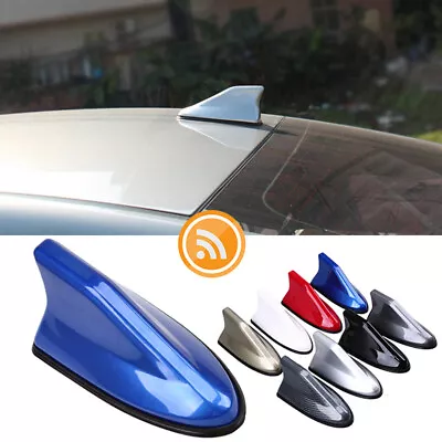 £9.59 • Buy Universal Blue Car Shark Fin FM/AM Radio Signal Antenna Roof Aerial For BMW