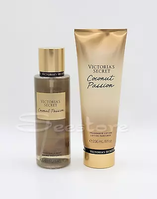 Victoria's Secret Coconut Passion Body Mist Spray & Body Lotion New Set Of 2 • $45.99