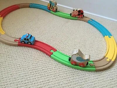 Wooden Rainbow Ladybird Train Track ELC Brio Ikea Compatable Well Used • £4.95