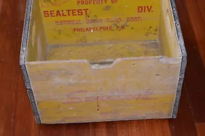 Sealtest Milk Crate Box Vintage 1964 Wooden National Dairy Corp Phila PA Miller • $89.99