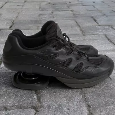 Z Coil Leather Shoes Black Athletic Spring Sneaker Pain Relief Orthopedic Men 12 • $78.95