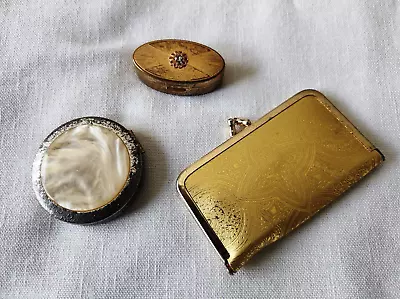 Vintage Cosmetic Compacts And Nail Care Kit Mixed Lot • $19