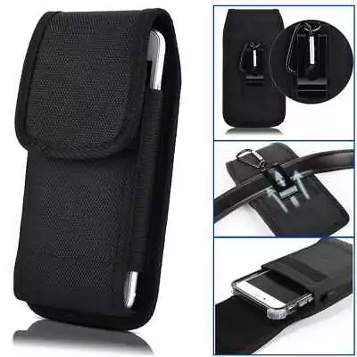 For Yahoo Mobile ZTE Blade A3y Phone Case Belt Pouch Holster With Clip Black • $11.18