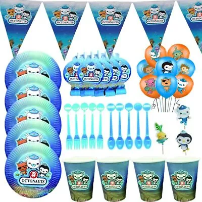 Kids Octonauts Birthday Party Supplies Decor Balloon Cup Plate Banner Tableware • £5.04