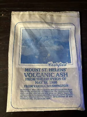 Certified Mount St. Helens Volcanic Ash In Sealed Bag 1980 • $14.99