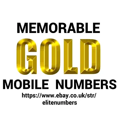 Gold Easy Mobile Number Golden Platinum Vip Uk Pay As You Go Sim Card • £18.95