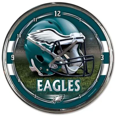 Nfl Pick Your Team 12  Chrome Round Wall Clock New Wincraft • $19.99