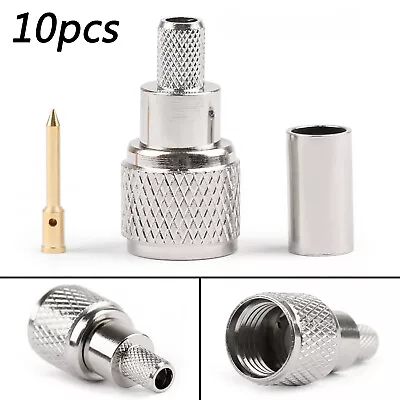 10Pcs Mini-UHF Male Crimps Connector For RG-58/U Cable  Radio Antenna US • $13.89