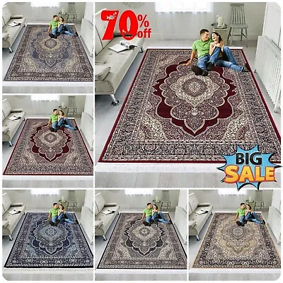 Modern Traditional Large Rug Bedroom Living Room Hallway Runner Carpet Floor Mat • £299.75