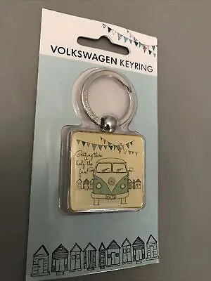 Officially Licence Camper Van Keyring VW  Getting There Is Half The Fun  7x4cm • £4.49