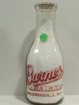 TRPQ Milk Bottle Barnes Dairy Baldwinsville NY ONONDAGA COUNTY Do You Know? 1947 • $19.99