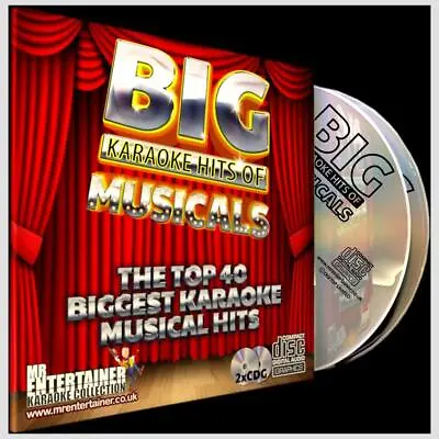 Mr Entertainer Big Karaoke Musical / Broadway - 40 Tracks / 2 CD+G/CDG Discs Set • £12.95