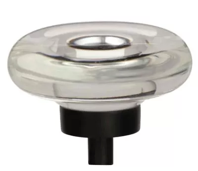 Amerock Transitional Glass Metal Cabinet Knob Clear Blk Bronze 1.75” BP36652CBBR • $8