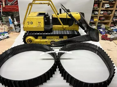 VINTAGE YELLOW TONKA T-9 BULLDOZER Replacement Tracks  (TRACKS ONLY) • $34.26