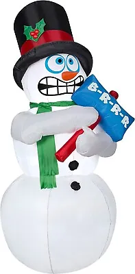 $79.99 • Buy 6' Animated Airblown Shivering Snowman Christmas Inflatable Yard Decor