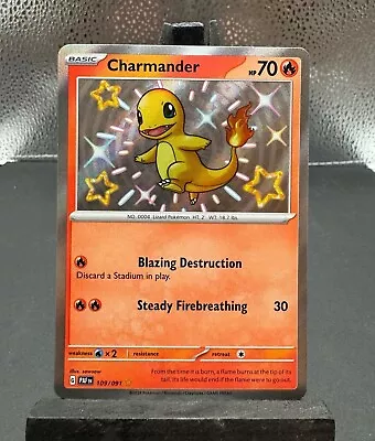 Pokémon TCG Paldean Fates - Charmander 109/091 Holo Shiny Rare • $26