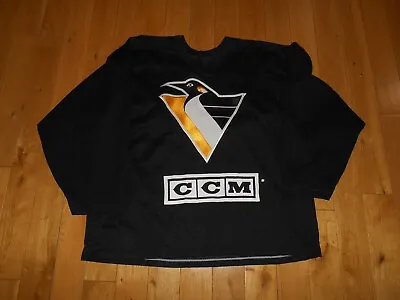 $59.99 • Buy Vintage CCM Air Knit PITTSBURGH PENGUINS Mens NHL Hockey Team Practice JERSEY L