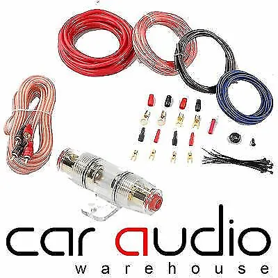 Connects 2 CT35-8 AWG 800 Watt Complete 8 Gauge Car Amplifier Amp Sub Wiring Kit • £15.99