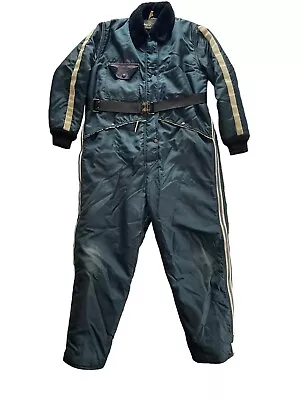 Vintage RefrigiWear Insulated Coverall Style 521 Snow Suit Large Navy Zip Back • $68