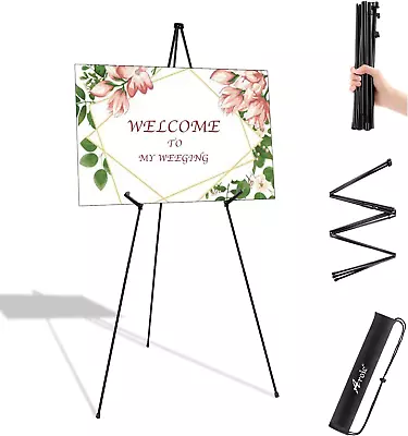 65'' Easel Stand: Portable Poster Stand For Events - Adjustable Floor Easel With • $21.89