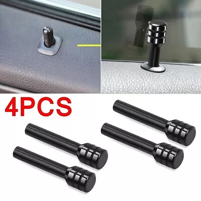 4X Black Aluminum Door Lock Stick Knob Pull Pins Cover Car Interior Accessories • $7.99