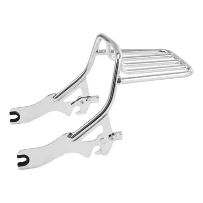 Chrome Two Up Luggage Rack Fit For Harley Softail Heritage Classic Deluxe 18-23 • $99.99