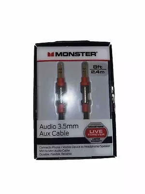 Monster 3.5mm Aux Stereo Audio Cable 8ft • $8.95