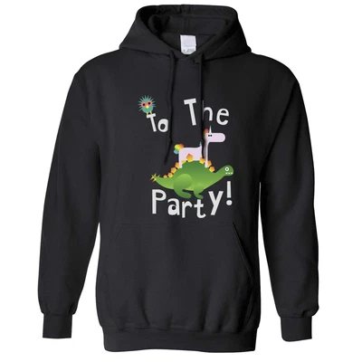 £22.99 • Buy Novelty Birthday Hoodie To The Party Stegosaurus Slogan Dinosaur Hooded Jumper