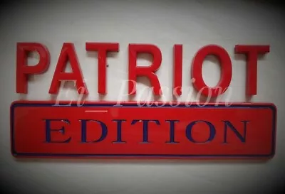 PATRIOT EDITION Red Blue Fit All Cars Truck Boat Logo Hood CUSTOM EMBLEM Letters • $25.95