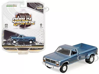 1989 Dodge Ram D-350 Dually Pickup Blue 2-tone 1/64 Model By Greenlight 46140 B • $8.99