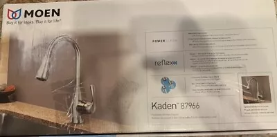 ​MOEN 87966 Kaden Single-Handle Pull-Down Sprayer Kitchen Faucet Reflex Chrome • $89.99