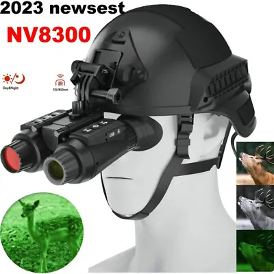 3D Night Vision Binoculars Goggles 4K Hunting Head Mount Infrared  FAST Helmet • £169.99