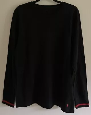 Mens Ralph Lauren Polo Sweatshirt Pullover. Size L. Black. Logo. PRISTINE • £20