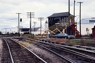 Vtg 1981 Train Slide Railroad Tower CK Boarded Up Winona MN X1G068 • $5