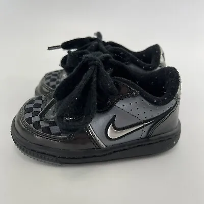 Nike 312818-162 Baby/Toddler Air Force Checkered Black Gray Size 5 C • $24.77