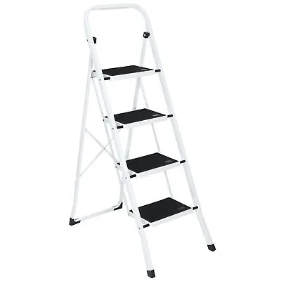 4 Steps Ladder Folding Anti-Slip Safety Tread Industrial Home Use 300Lbs Load • $47.58