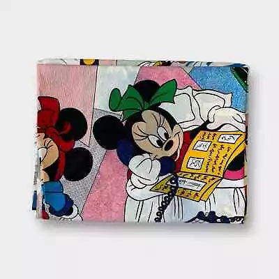 Vintage 1990s Disney Minnie Mouse Flat Twin Sheet USA • $30