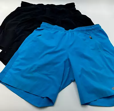 Oakley Mens Running Shorts S Performance Fit Tie String Black Blue LOT Of 3 • $14.99