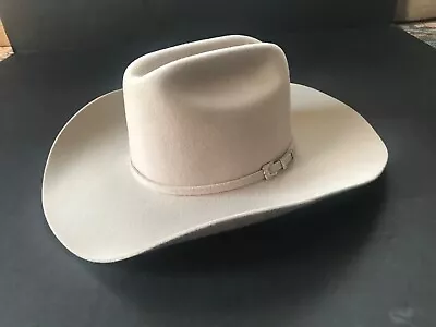 HMT Vintage BEAVER 3X Cowboy Hat 6-7/8 Western Hat Tan (off-white) • $95