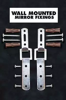 Heavy Duty Mirror Fixings + Hooks + Straps + Fittings For A Solid Wall • £7