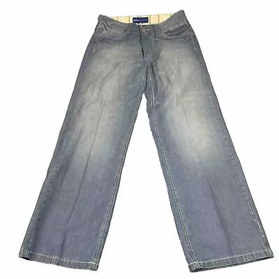 Enyce Jeans Mens 32X32 Blue Cotton Denim Y2K Skate Grunge Wide Leg Baggy Logo • $34.97