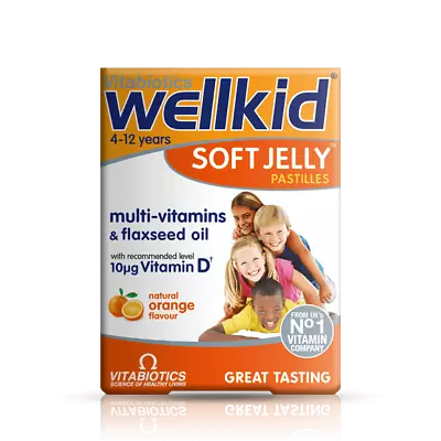 Vitabiotics Wellkid Soft Jelly 30 Pastilles Orange Flavour • £6.90