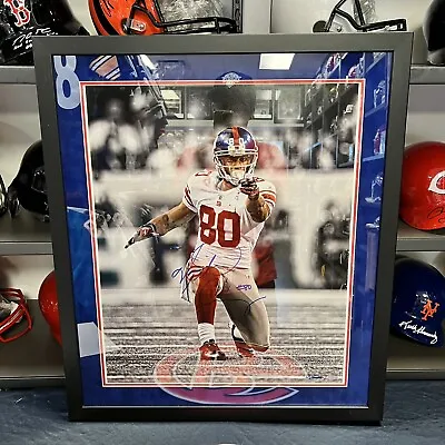 Victor Cruz New York Giants Autographed Picture Custom Framed Steiner COA • $379.99