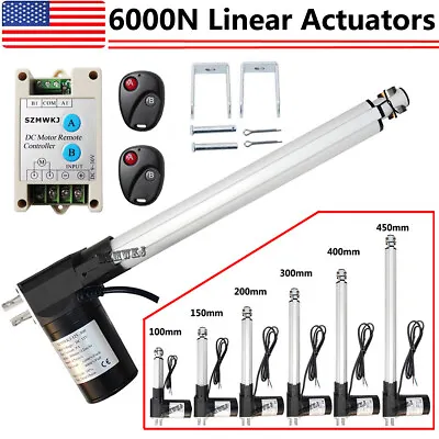 DC 12V Linear Actuator 1320lbs W/ Remote Controller Electric Motor 6000N Lift IG • $19.99