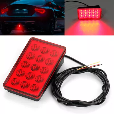 F1 Style 15LED Rear Third Brake Light Strobe Flashing Tail Brake Stop Light • $13.49