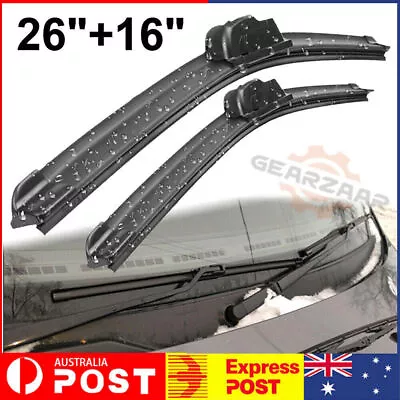 Windscreen Windshield Wiper Blades Front Window Fit For J Hook Wiper Arm 26  16  • $17.51