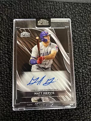 2024 Topps Chrome Black Matt Mervis Rookie Base Auto #CBA-MME Cubs A • $20