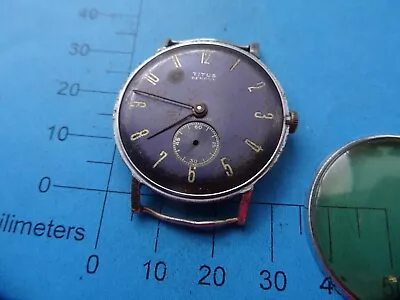 £48 • Buy Vintage Old RARE MECHANICAL MOVEMENT MECHANISM Watch TITUS GENEVE  Military WW2