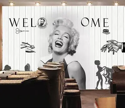 3D Marilyn Monroe ZHUA2744 Wallpaper Wall Murals Removable Self-adhesive Amy • $77.71