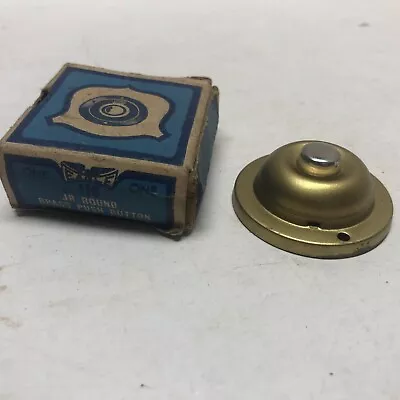 Vintage EAGLE Electric Brand # 116 Jr. Round Brass Push Button Door Bell • $12.45